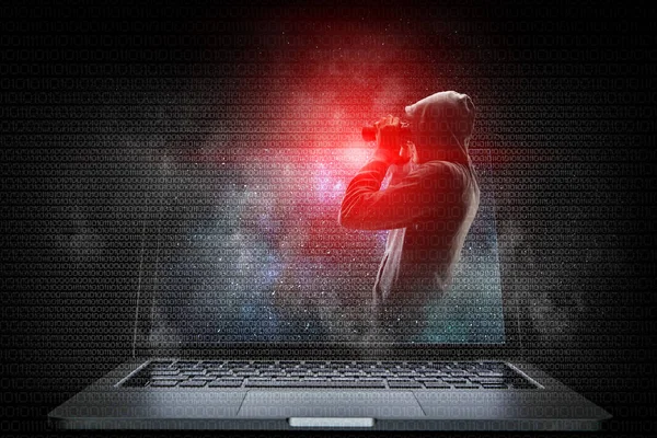 Bezpieczeństwo sieci i przestępstw komputerowych. Techniki mieszane — Zdjęcie stockowe