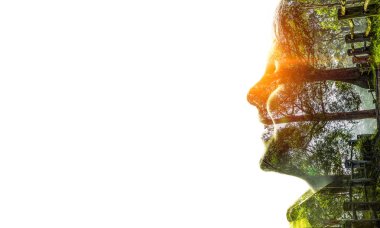 Çocuk Çocuk silüeti. Karışık teknik