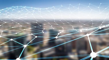 E-ticaret ve sosyal kavramı. 3D render