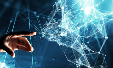 Bağlantı için yeni teknolojiler. 3D render