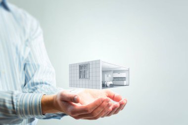 Senin düş ev tasarım. Karışık teknik