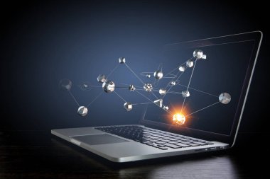 Sosyal bağlantı ve ağ. Karışık teknik