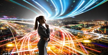 Geç geceye kadar çalışma. Karışık teknik