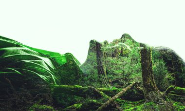 Çocuk Çocuk silüeti. Karışık teknik