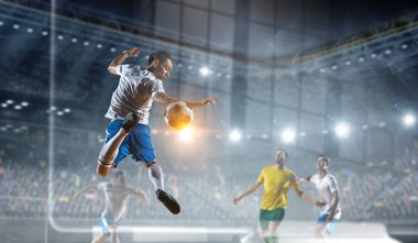 Futbol sıcak anlar. Karışık teknik