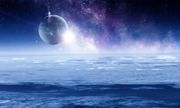 Planetas espaciais e nebulosas — Fotografia de Stock