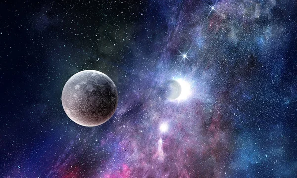 Planetas espaciales y nebulosas — Foto de Stock