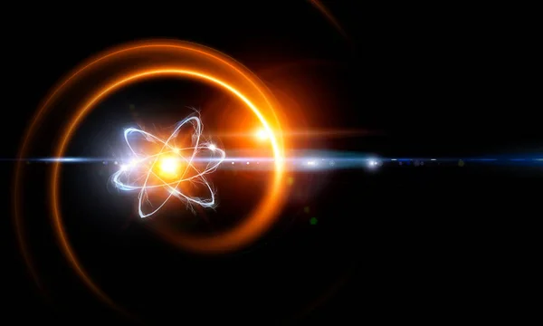 Абстрактная молекула атома — стоковое фото