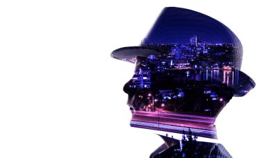 Çocuk silüeti. Karışık teknik