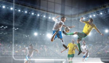 Futbol sıcak anlar. Karışık teknik