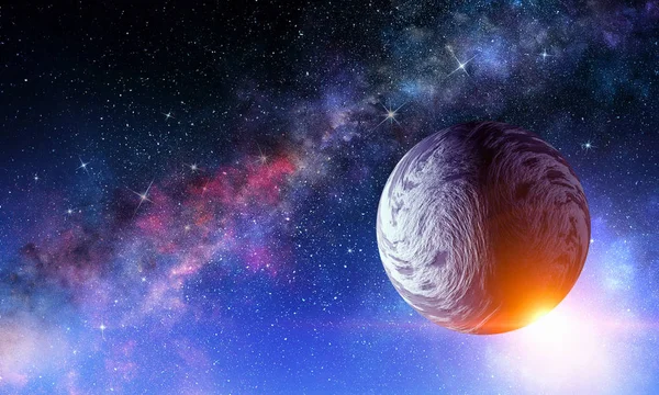 Uzay gezegenler ve Bulutsusu — Stok fotoğraf