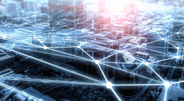 E-ticaret ve sosyal kavramı. 3D render