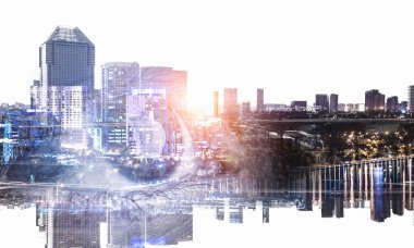 Şehir panoramik manzaralı