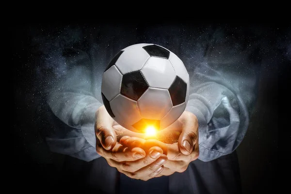 Bola de futebol jogo — Fotografia de Stock