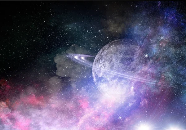 Luar angkasa planet dan nebula — Stok Foto