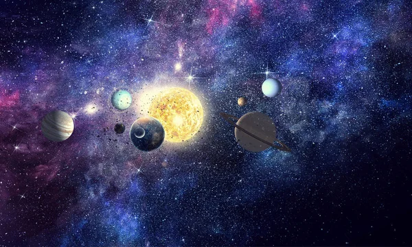 Space planets and nebula — Stock Photo, Image