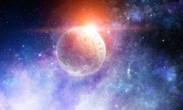 Przestrzeni planet i nebula — Zdjęcie stockowe