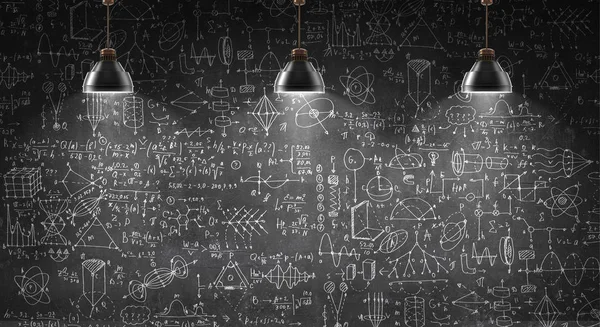 Chalkboard with formulas — Stock Photo, Image