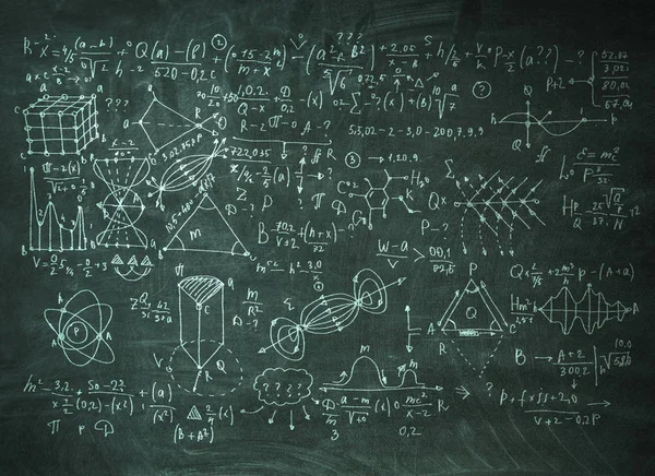 Chalkboard with formulas — Stock Photo, Image