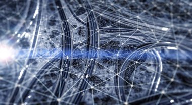 E-ticaret ve sosyal kavramı. 3D render