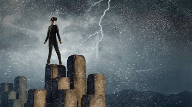 Sanal gerçeklik hissediyorum. Karışık teknik