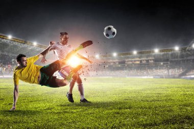 Futbol sıcak anlar. Karışık teknik