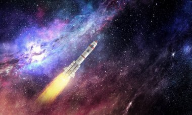 Roket uzay gemisi. Karışık teknik