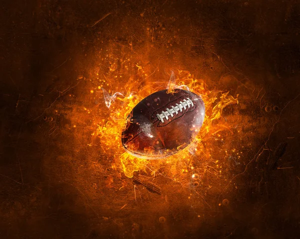 American football game concept. Mixed media — Stock Photo, Image