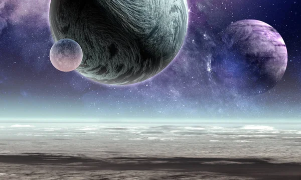 宇宙の惑星、星雲 — ストック写真