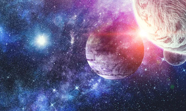 Przestrzeni planet i nebula — Zdjęcie stockowe