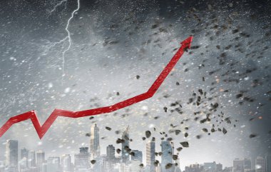 Ticari büyüme ve ilerleme. Karışık teknik