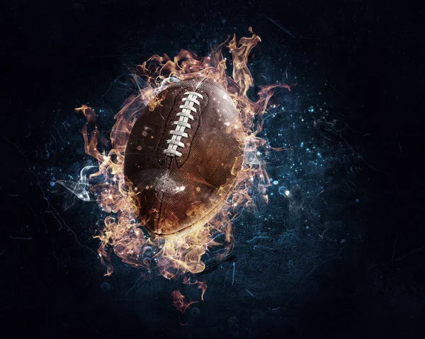 アメリカン フットボール ゲームのコンセプト。ミクスト メディア — ストック写真