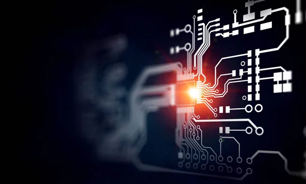 Concepto de chip de circuito — Foto de Stock