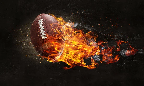 American football game concept. Mixed media — Stock Photo, Image