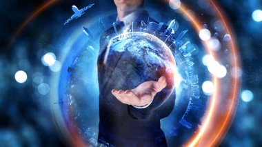 Ortaklık ve ekip çalışması kavramı. Karışık teknik