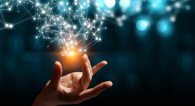 Bağlantı için yeni teknolojiler. 3D render