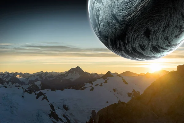 Tér bolygók és a természet — Stock Fotó