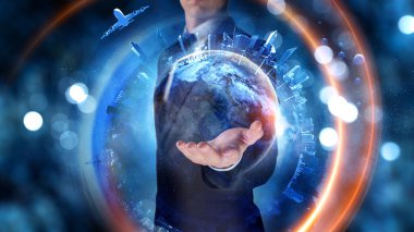 Ortaklık ve ekip çalışması kavramı. Karışık teknik