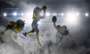 Amerikan futbolu oyunu. Karışık teknik