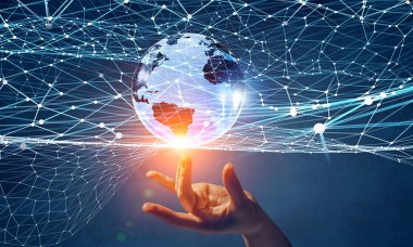 Bağlantı için yeni teknolojiler. 3D render