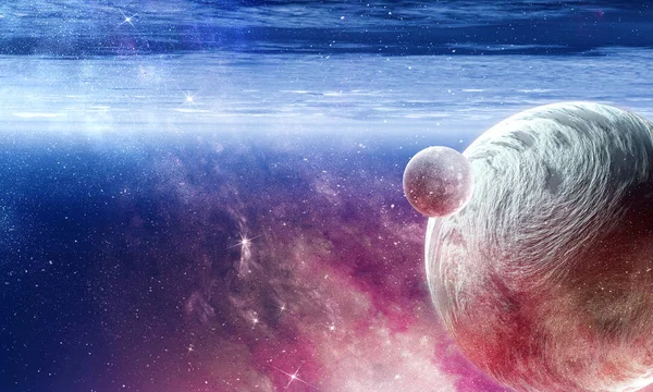Анотація Фонове Зображення Космічного Планет Зоряне Небо Елементи Цього Зображенні — стокове фото