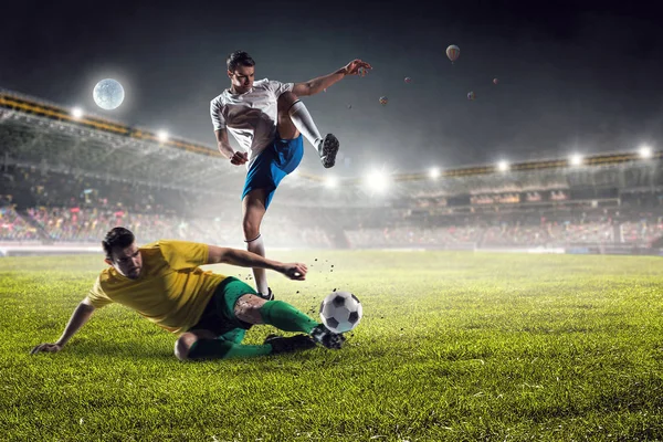 Voetbal heetste momenten. Mixed media — Stockfoto