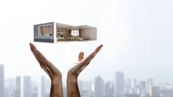 あなたの夢の家の設計.ミクスト メディア — ストック写真