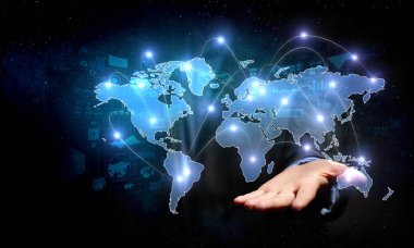 Bağlantı için yeni teknolojiler. 3D render