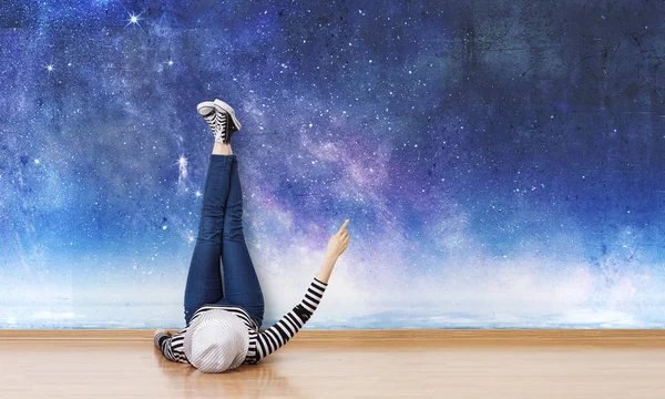 Just relax and imagine . Mixed media — Stock Photo, Image