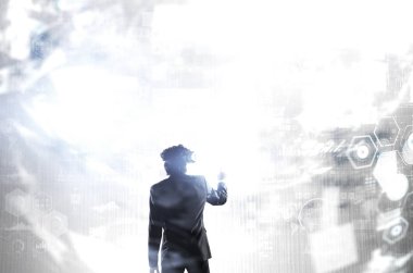 Sanal gerçeklik yaşıyor. Karışık teknik