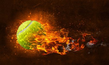 Tenis topu ateşe