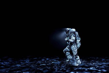 Hızlı çalışan uzay adamı. Karışık teknik