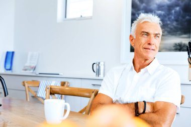 Yakışıklı bir üst düzey adam kapalı portresi