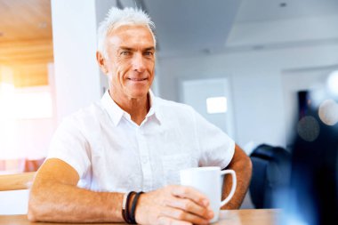 Yakışıklı bir üst düzey adam kapalı portresi